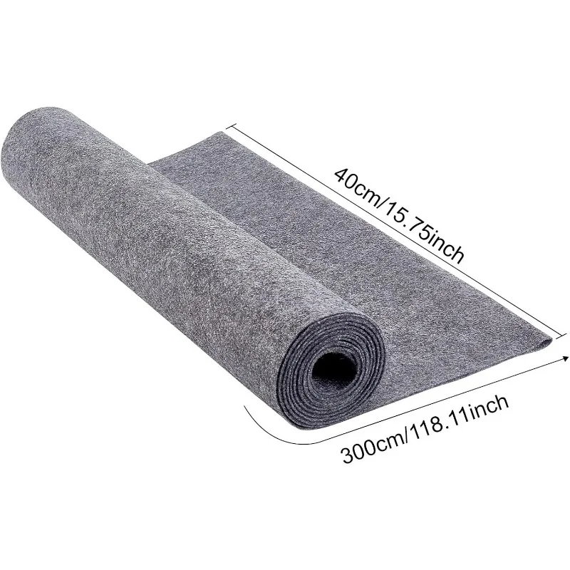 10FT 15.75 Inch Wide Dark Gray Felt Fabric Sheet Nonwoven Felt Roll Padding Felt Fabric for Cushion, DIY Craft, Patchwork Sewing