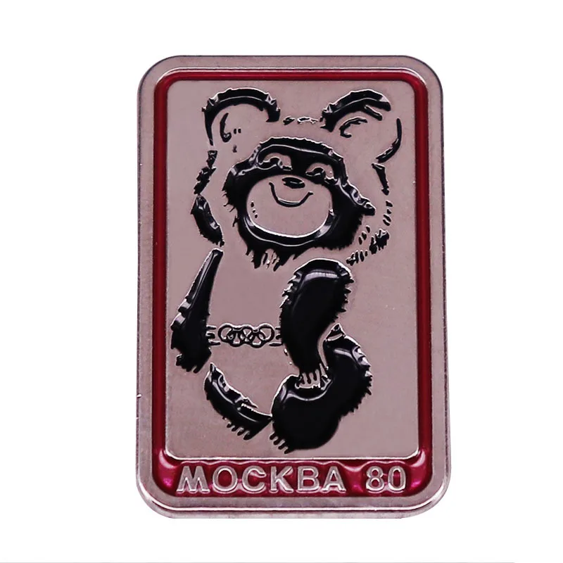 Russian Moscow Mascot Bear Mikha Badge