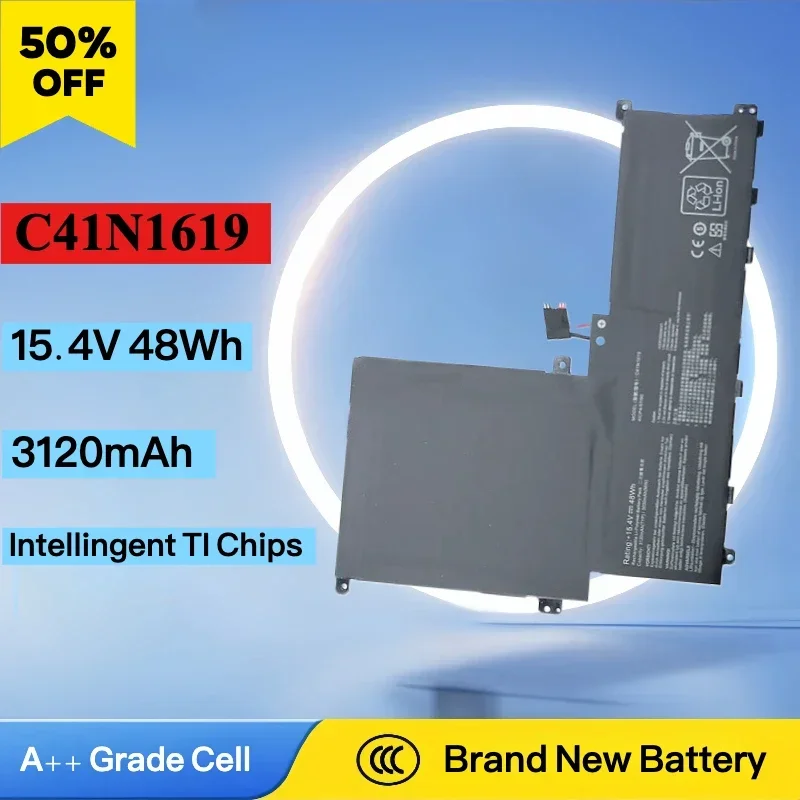

2025 C41N1619 15.4V 48Wh Laptop Battery Replacement for ASUS Pro B9440 B9440UA B9440UA-XS74 B9440UA-XS51 B9440UA7200 B9440UA7500
