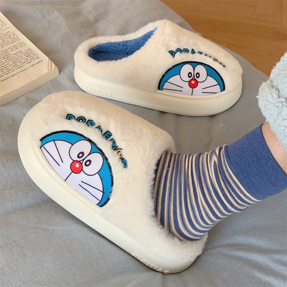 جديد شتاء لطيف الكرتون عبقور النعال النساء موضة دافئة مريحة هادئة الترفيه المنزل عدم الانزلاق نعال تدفئة حجم 36-45 #3