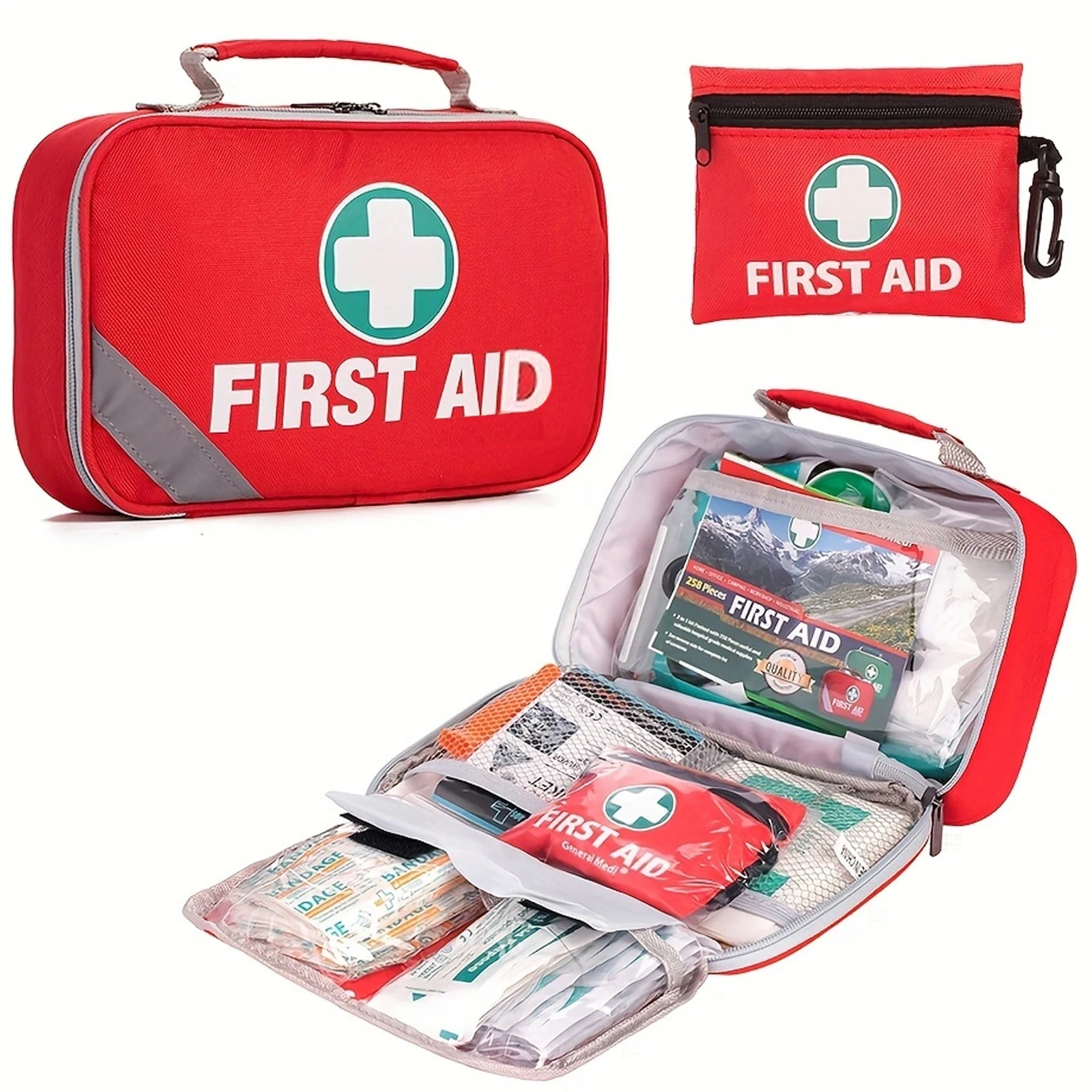 231pcs 2-in-1 first aid kit, advanced first aid kit, suitable for home, car, travel, sports, hiking, camping, rescue