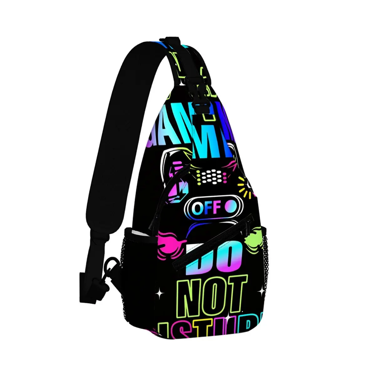 Gamepad Cyberpunk Print Chest Bag Boy/Girls Best Gift 2D Cartoon Large Capacity Outdoor Sports Leisure Fashion Messenger Bag