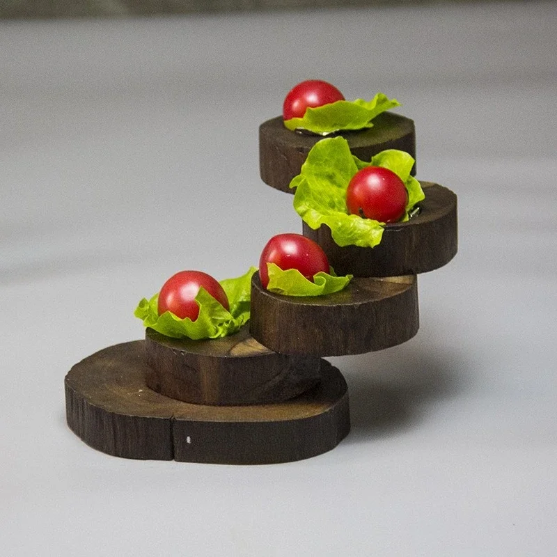 Creative Hotel Tableware Wooden Rotating Molecular Cooking Gourmet Supplies Utensils