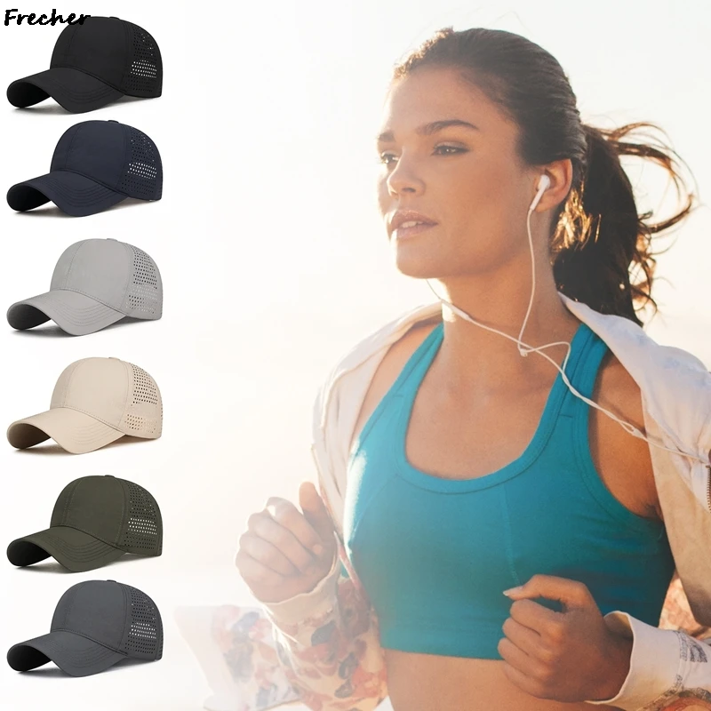 

Outdoor Running Sports Cap Breathable Cotton Cycling Sun Hat Wide Brim Golf Tennis Caps Women Men Fashion Sunscreen Visors Hats