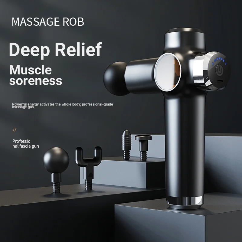 Elegant Body Massage Gun for Office Stress Relief | Premium Metal Texture, Quiet Motor, Ideal Gift for Friends & Family.