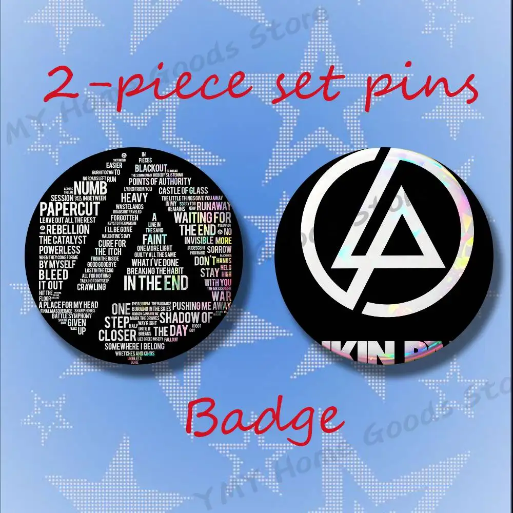 Hybrid Theory L-Linkin P-Park 2-piece set Free Mix Backpack Clothes Jewelry Accessories Round Badge Collection Gifts