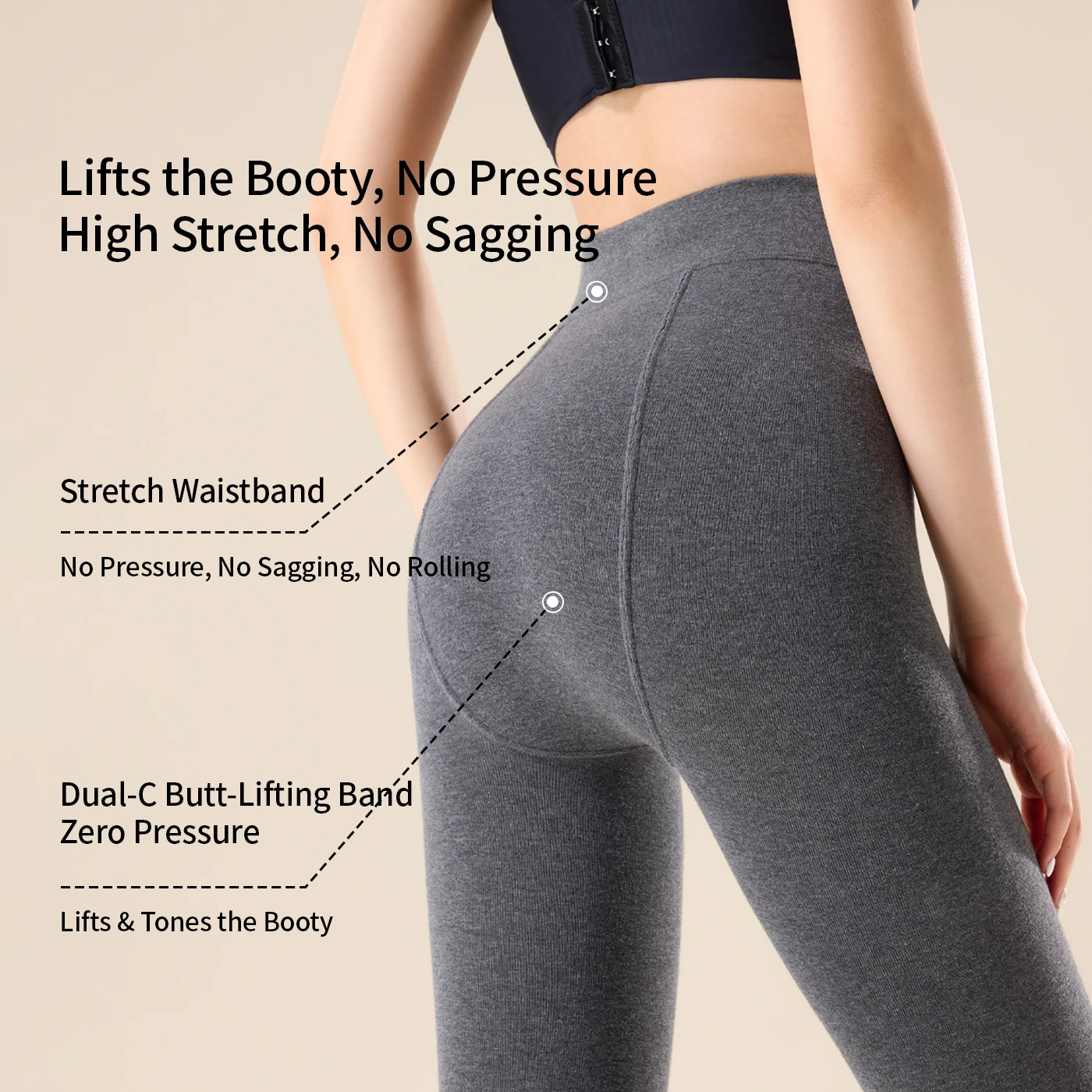 Naked Feel Thicken Warm Leggings Women Autumn Winter Fleece Elastic Slim Warm Tights Pants Sexy High Waist Booty Lifting Tights