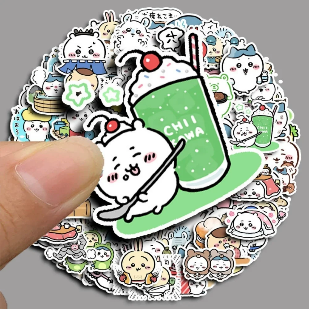 60/100Pcs Kawaii อะนิเมะ Chiikawa ของเล่นสติกเกอร์การ์ตูน Hachiware Usagi สเก็ตบอร์ดแล็ปท็อปโทรศัพท์มือถือแก้วสติกเกอร์ตกแต่งของขวัญ