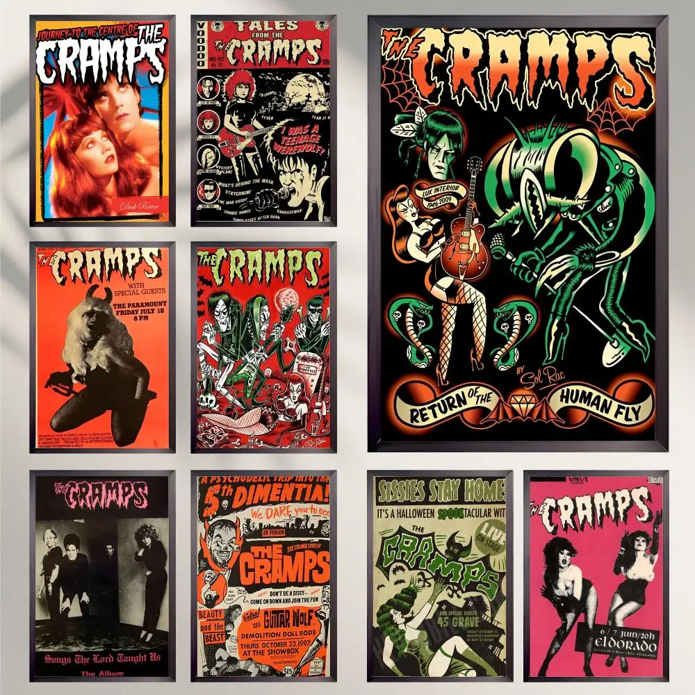 Rock Band The-C-Cramps Poster HD Versatile Waterproof Wall Decor Self Adhesive Perfect for Any Room & Ideal Gift