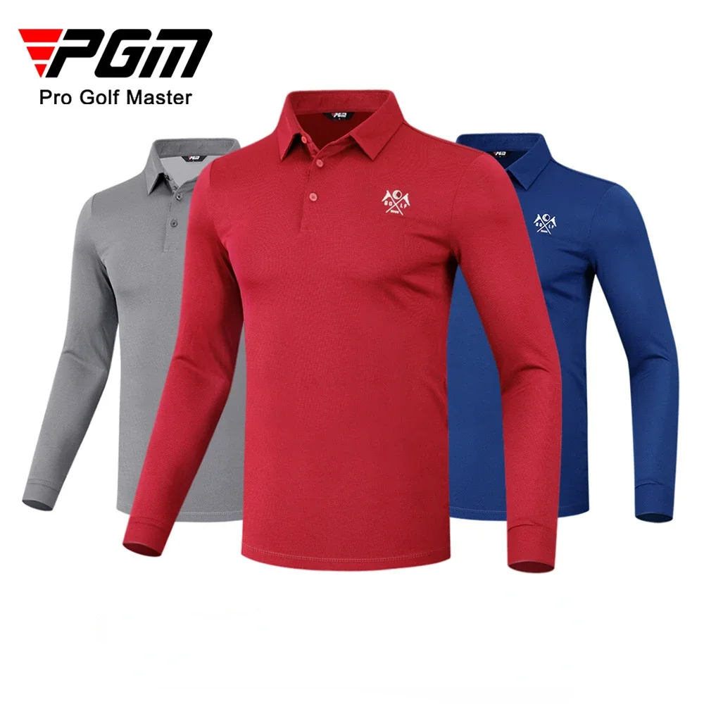 PGM Men\'s Golf Long Sleeved T-shirt Winter Polo Shirt Golf Autumn Wear for Men Clothing YF445