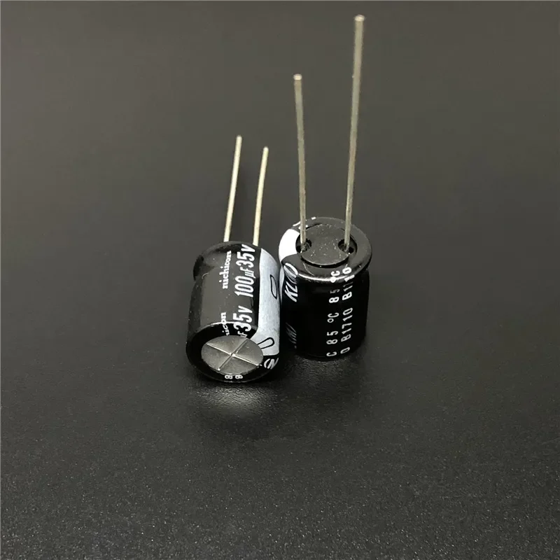 10pcs/100pcs 100uF 35V NICHICON KL 10x12.5mm 35V100uF Low Leakage Current Aluminum Electrolytic Capacitor