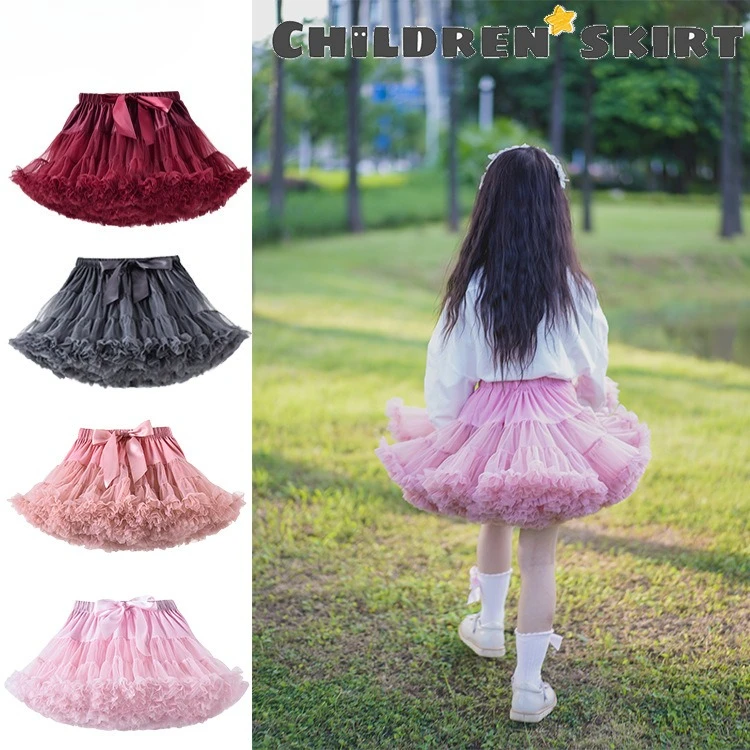

Spring Summer Girls Blue Tutu Skirt Christmas Princess Mesh Puffy Party Skirt