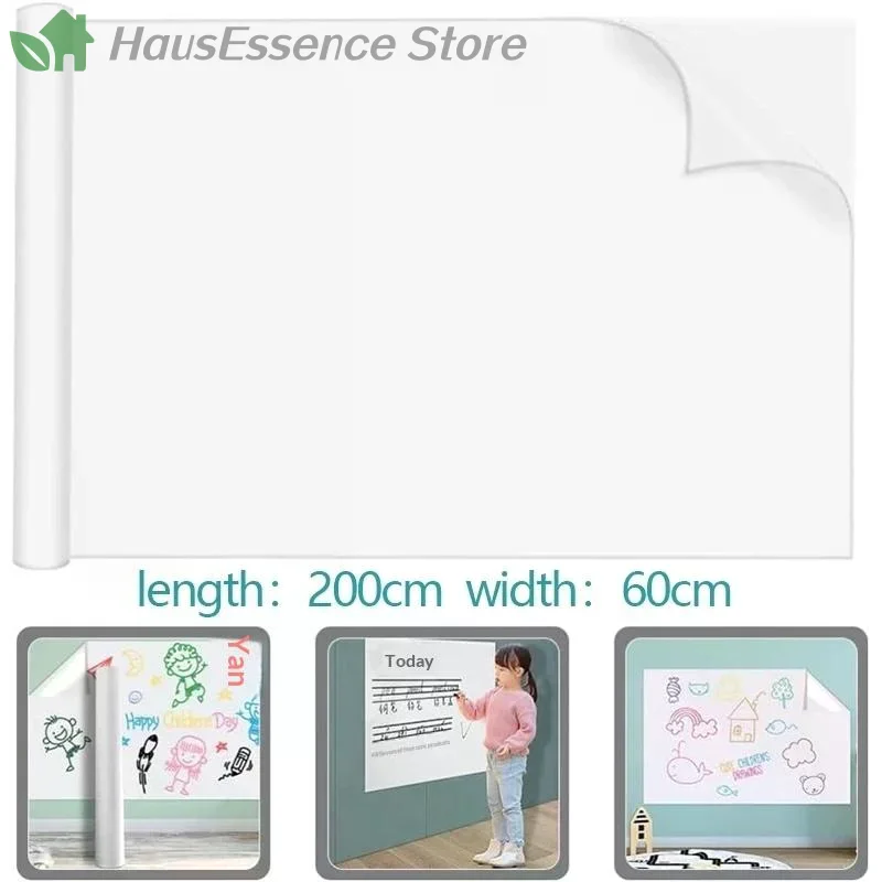 ※New Electrostatic Whiteboard Sticker Reusable PP Teaching Graffiti Drawing Board Removable Household Erasable Whiteboard