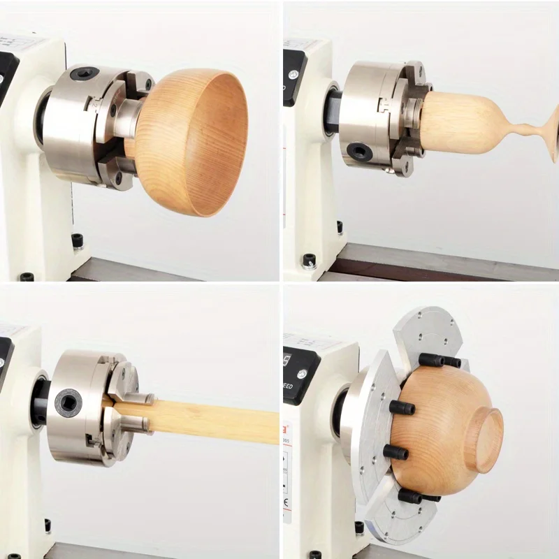 Scroll Chuck 100mm Wood Lathe Chuck M33 4-Jaw Self Centering Clamp Woodworking Lathe Key Chuck Turning Tool Accessories