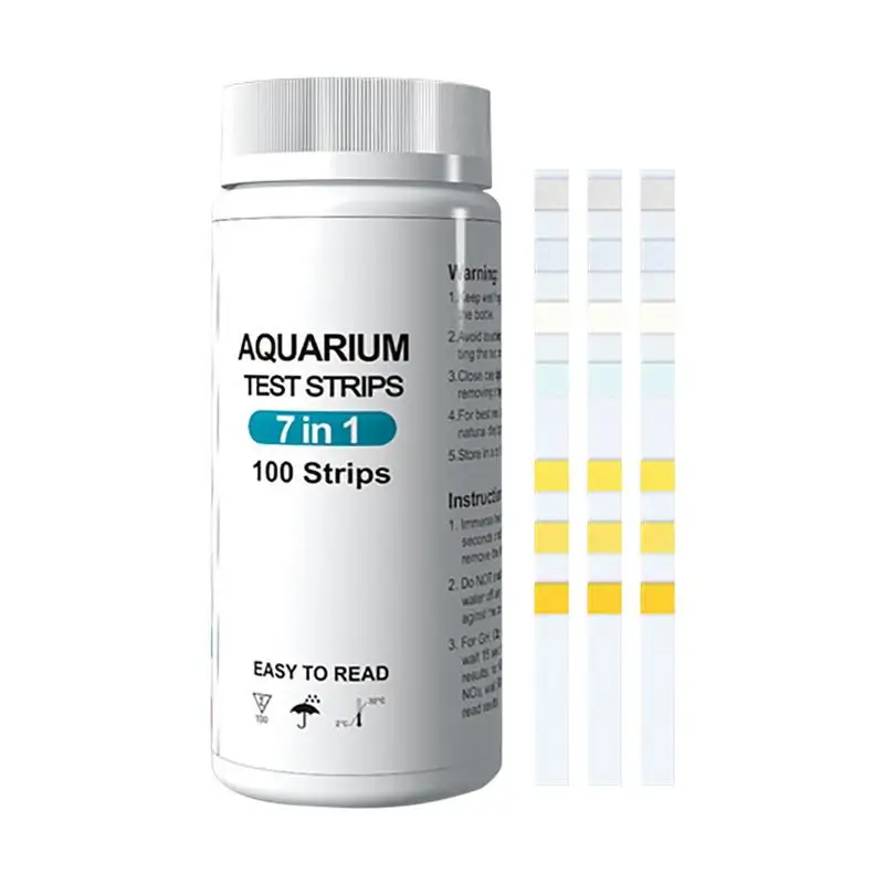 

100pcs Fish Tank Test Strips Aquarium Water Test Kit Freshwater Saltwater Aquarium Water Test Kit For Aquariums Ponds