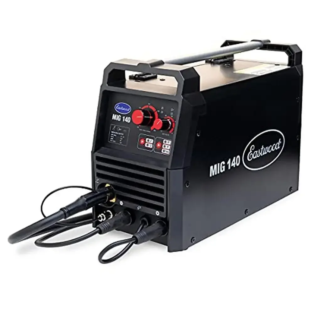 Portable 140A MIG Welder Machine Sheet Metal & Thin Steel Gas Regulator/Hose Lightweight & Easy to Use IGBT Inverter Technology