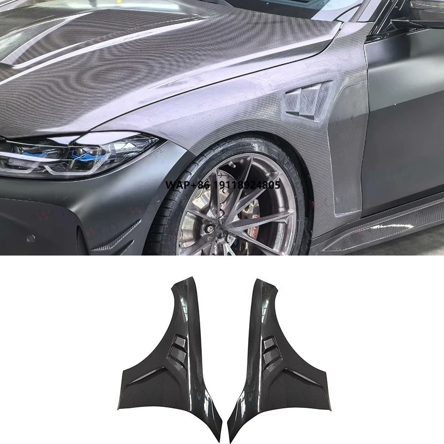 

AP-N Style 2021+ for G82 G80 G81 M3 M4 Body Kit New Dry Carbon Fiber Side Fender and Front Bumper Vented Fenders for M3 M4