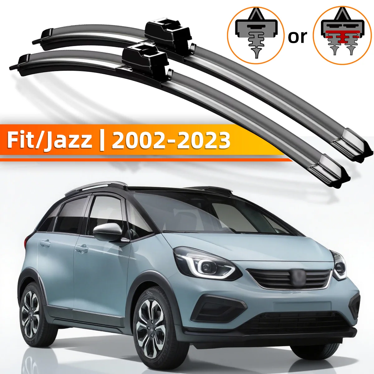 

YONGRUN 2 шт. передний стеклоочиститель подходит для Honda Fit Jazz 2002-2023, аксессуары для лобового стекла 2003 2007 2013 2015 2020