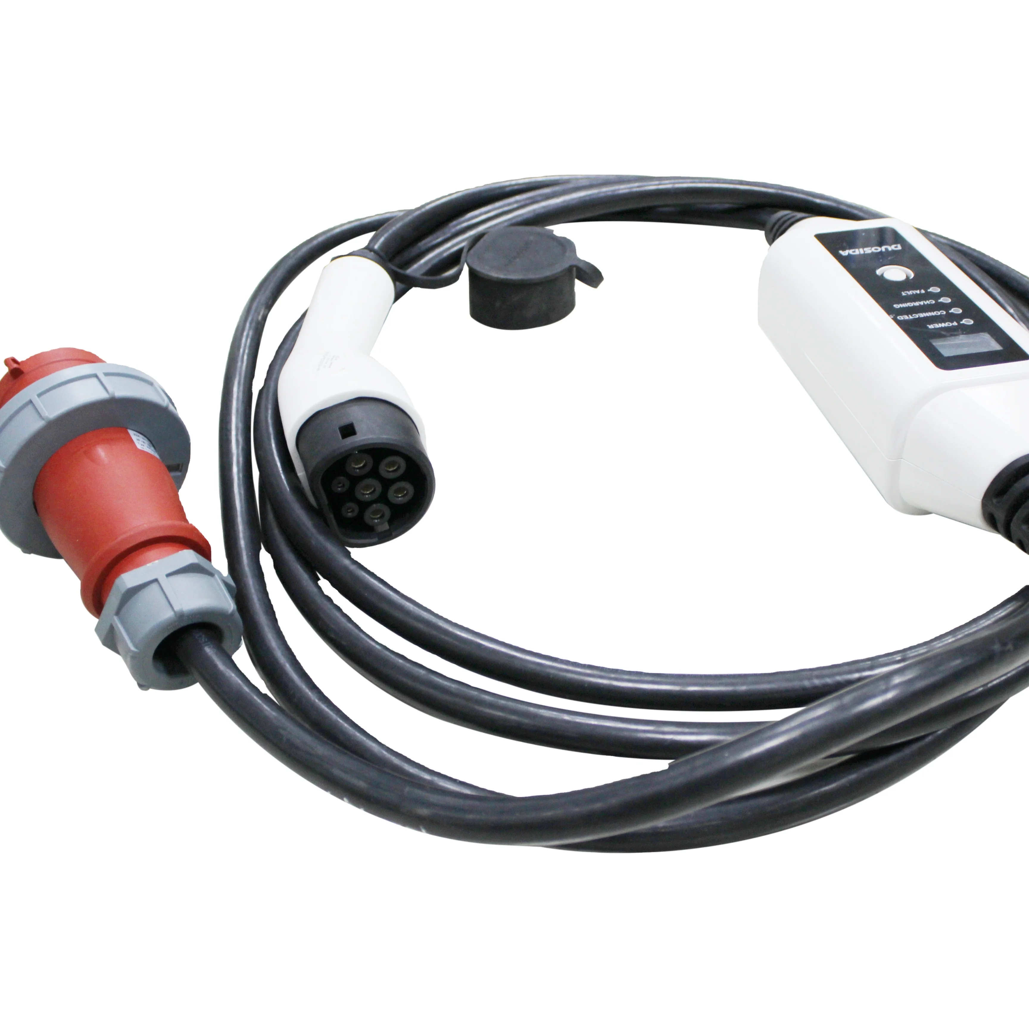 

DUOSIDA Supply 22KW 3-phase Type 2 Portable Mobile Ev Charger with CEE Red Plug TUV Type 2 Evse Charger