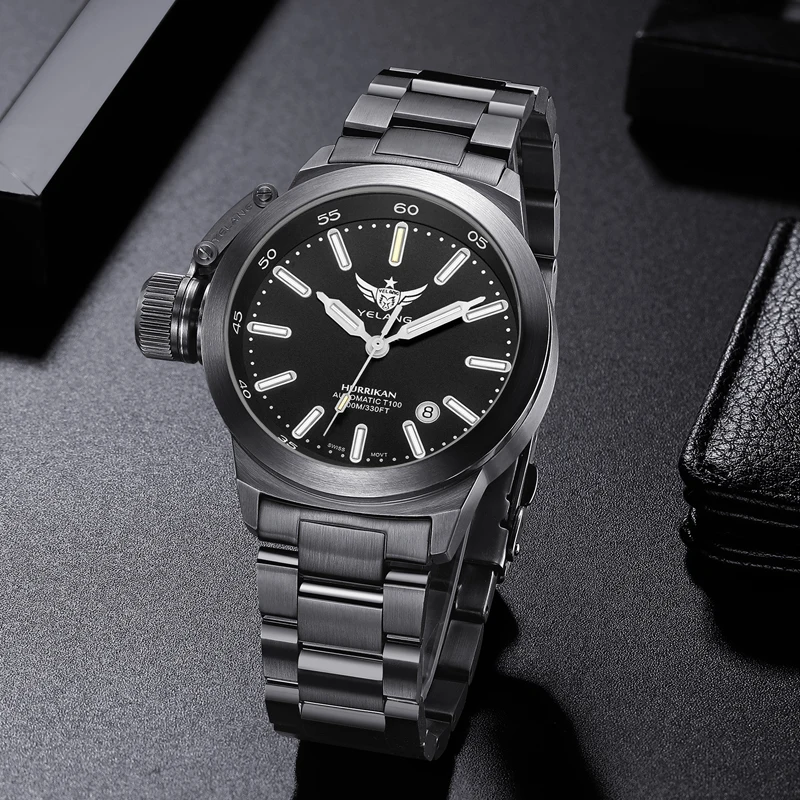 Yelang V1022 ETA 2824 Automatic Mechanical movement Brand Watch Luminous 10ATM 100M Waterproof Men Watch Military Style Watches