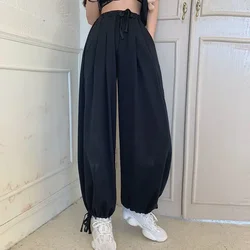 2023 Autumn Women's New Commuter Loose Lantern Pants Casual and Comfortable Versatile Solid Color Corset Halen Pants