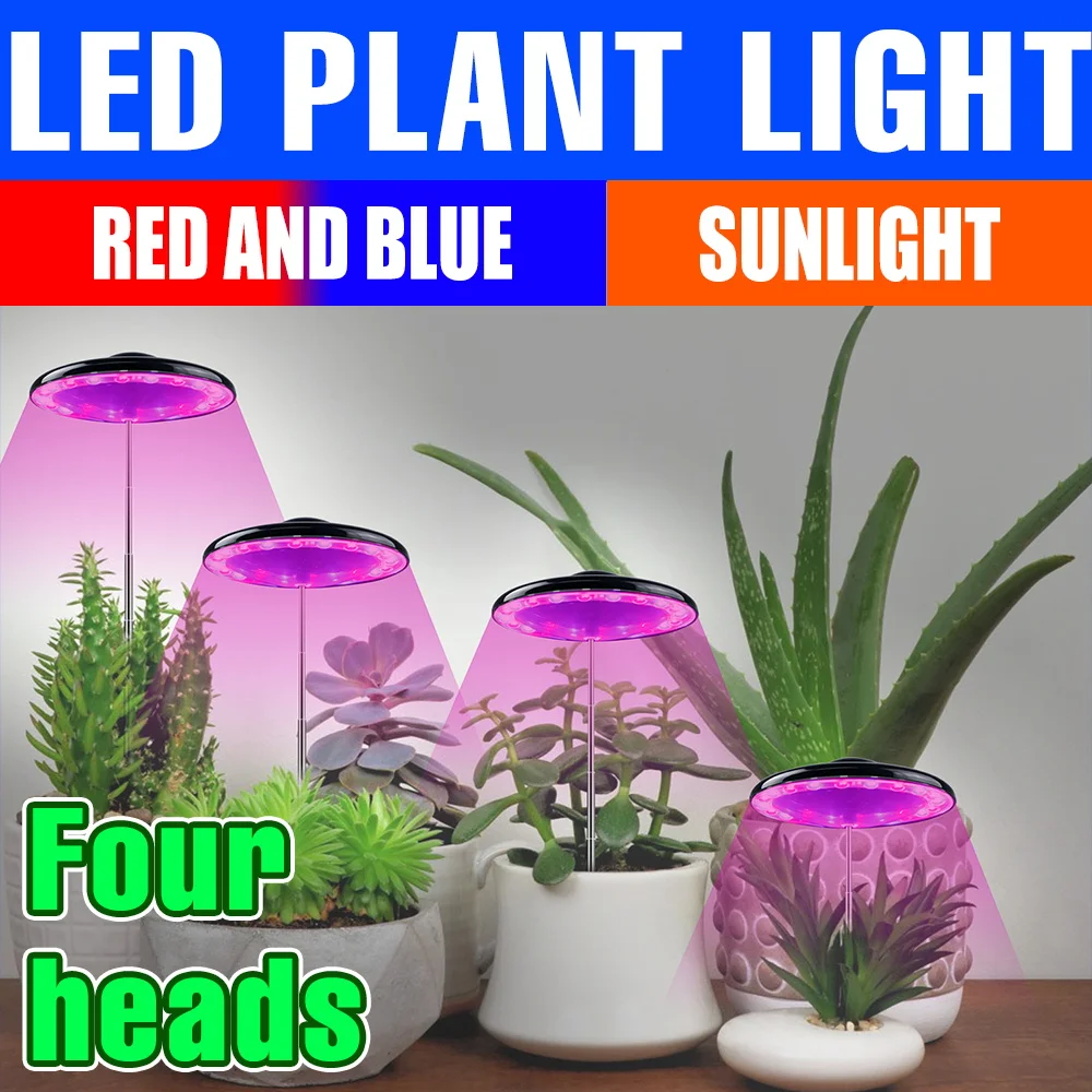 

LED Plant Grow Light Full Spectrum 5V Seeding Fill Lamp Dimmable 4/8/12Hour Timing Indoor Hydroponic Succulent Cultivation Lamps