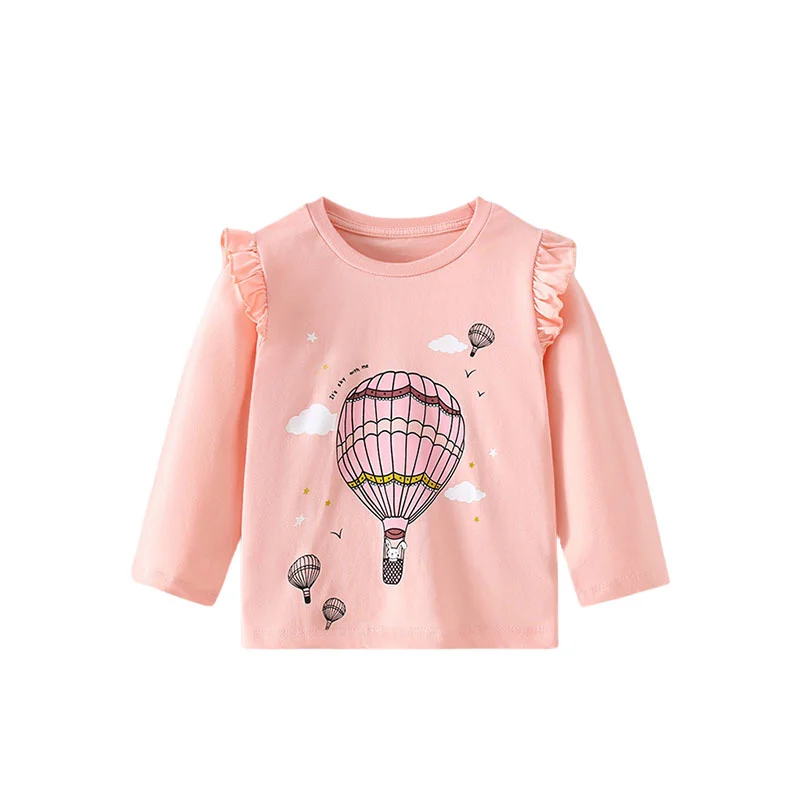 Jumping Meters 2-7T Einhorn Langarm-T-Shirts für Mädchen, Kinder, Herbst, Frühling, Baby-Jungen-Kleidung, modische Kleinkind-Shirts – Detail 3