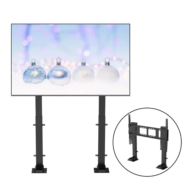 65-100 inch height adjustable electric vertical lift remote control intelligent electrical system TV cabinet