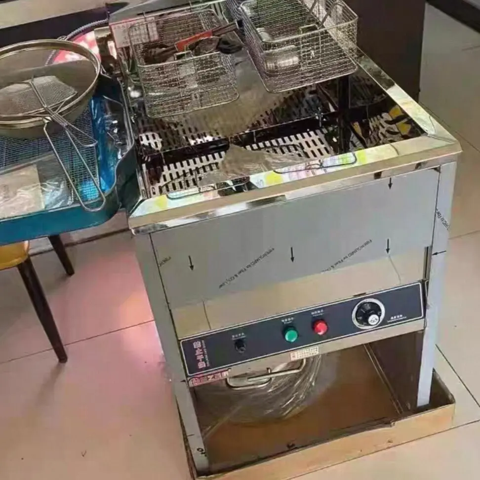 

Electric Deep Fryer Stainless Steel French Fries Chicken Frying Machine Temperature Adjustable
