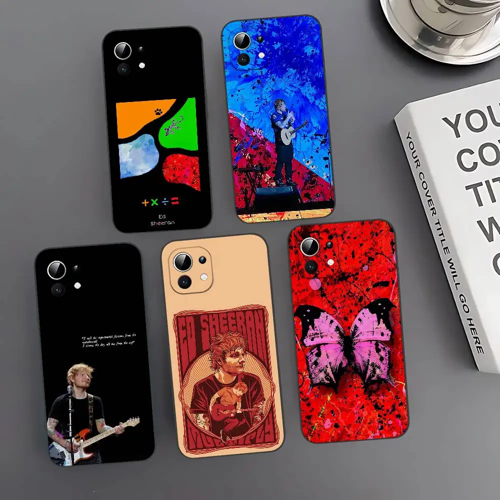 

The E-Ed-S-Sheeran Slim Black Shockproof Phone Case: Snug Fit For Xiaomi 12,11,12S Ultra & Redmi Note 11,10T,9,9A,8Pro,8T,5G