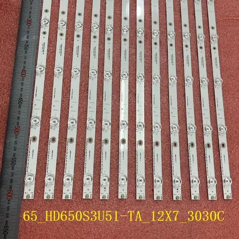 LED Backlight Strip For Hisense 65P6 H65A6500 H65A6500UK 65H9808 65 HD650S3U51-TA_12X7 Toshiba 65M550KB HE654NMF52700221