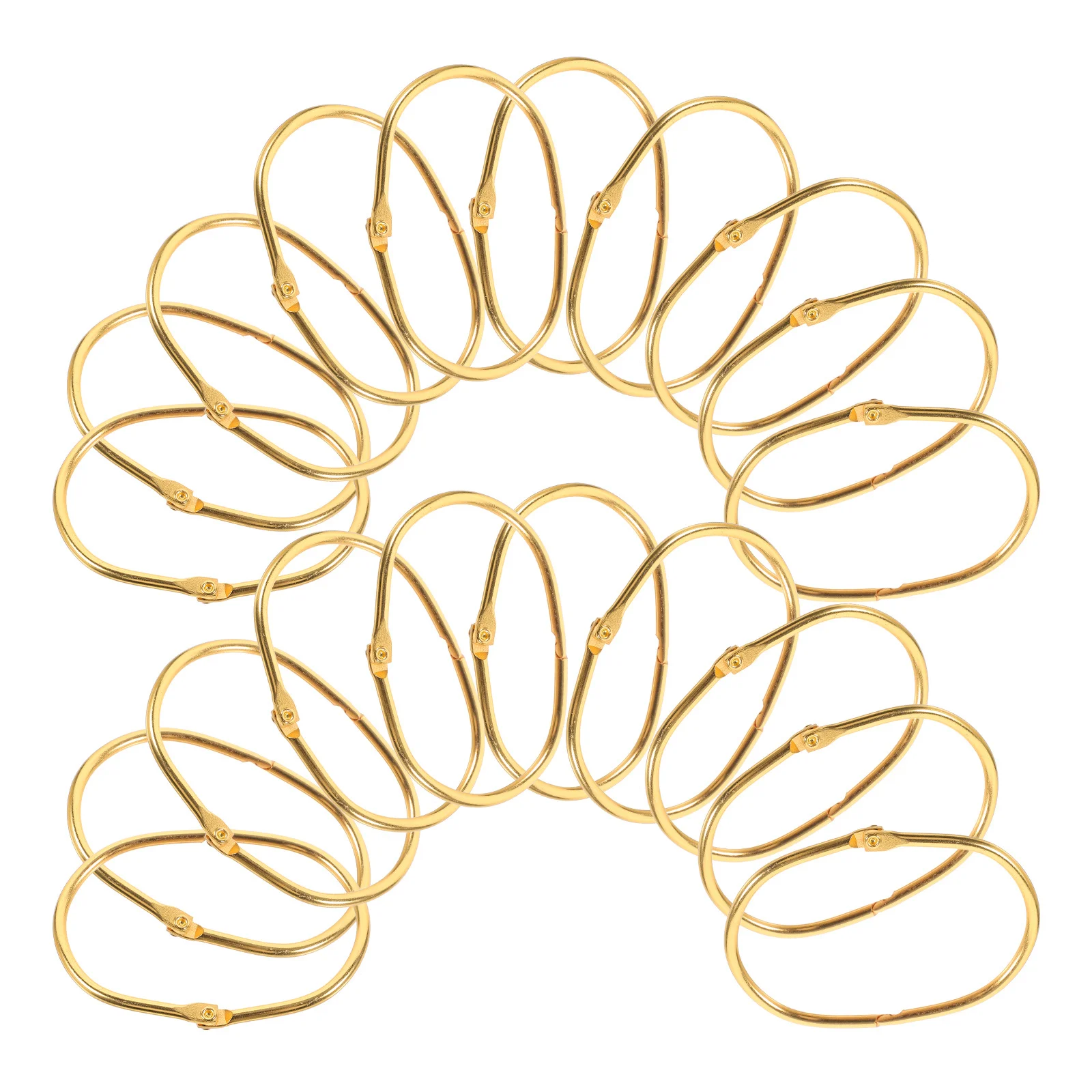 

20Pcs Shower Curtain Hooks Rings Metal Iron Strong Anti-Slip for Bathroom Shower Rods Easy Glide Curtain Hanging Hardware