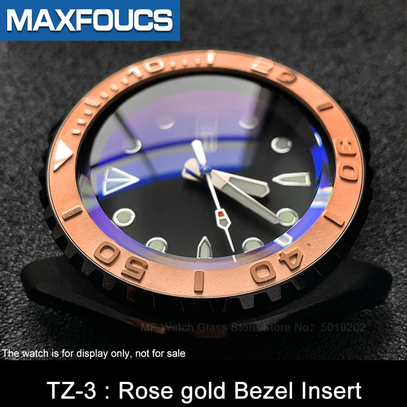 Flat ceramic bezel insert 38*31.5mm Convex word For SKX007 SKX009 SKX011 MOD watch parts