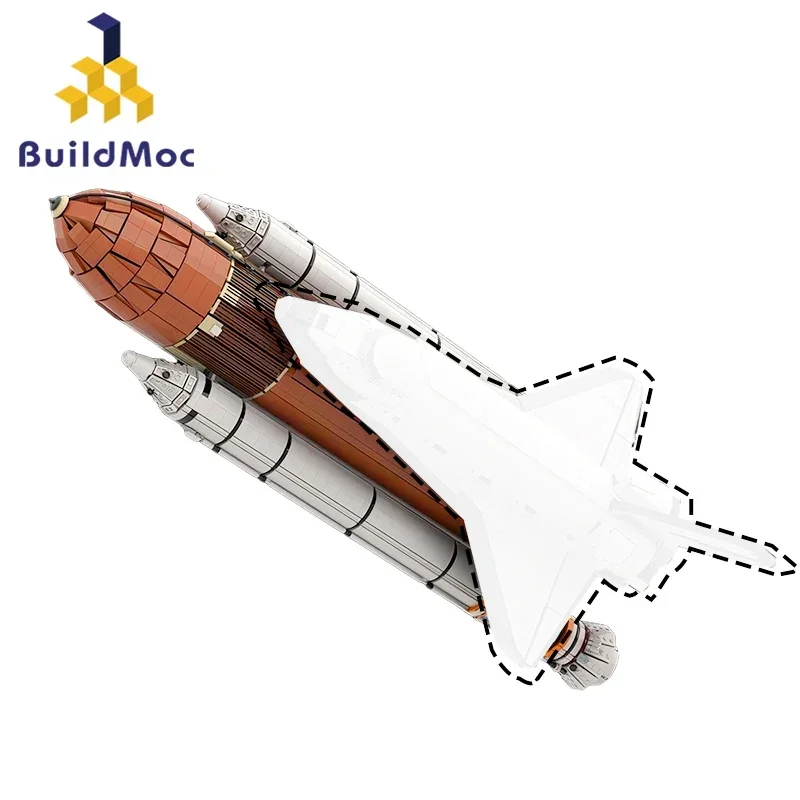 

BuildMoc 10283 Space Shuttle Discovery Rocket Building Blocks Set SRB Addon External Fuel Tank Airplane Bricks Toy Children Gift