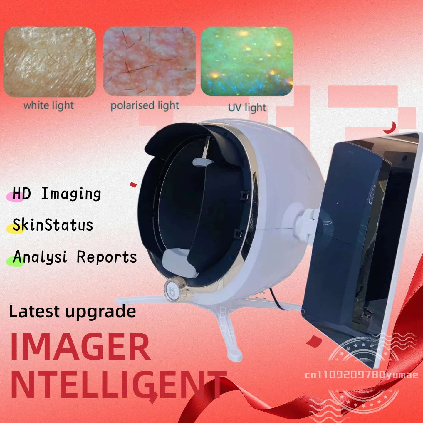 

21,5-дюймовый экран Bitmoji 3d машина для анализа кожи лица 14 индикатор анализа морщин кожи AI анализатор кожи лица профессиональный