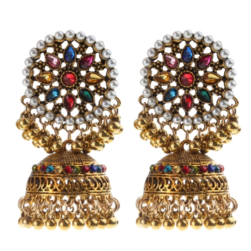 

Ethnic Statement Earring Traditional Jhumki Earring for Women Girl 3XUA