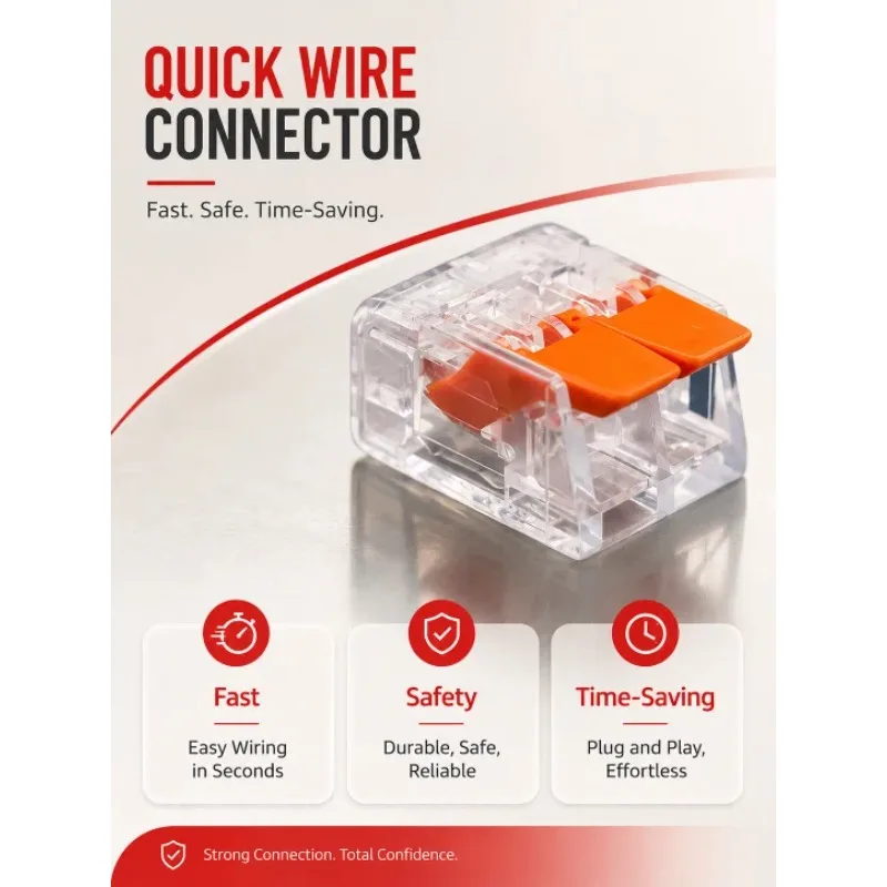 PCT Push-in Quick Wire Connector Multi-port Electrical Cable Terminal Block Compact Reusable Wiring Connection DIY Accessory
