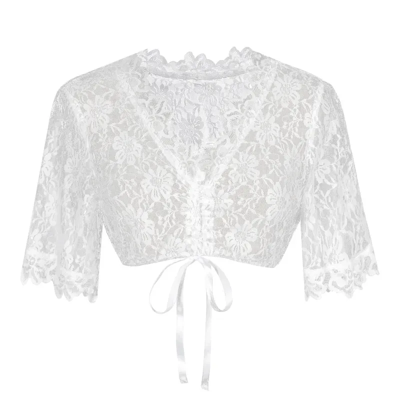 

CyWomen's Fancy Princess Sleeve Bavarian Dresses With Lace Apron Tradition Oktoberfest Costume For Women Beer Girls Maid Costume