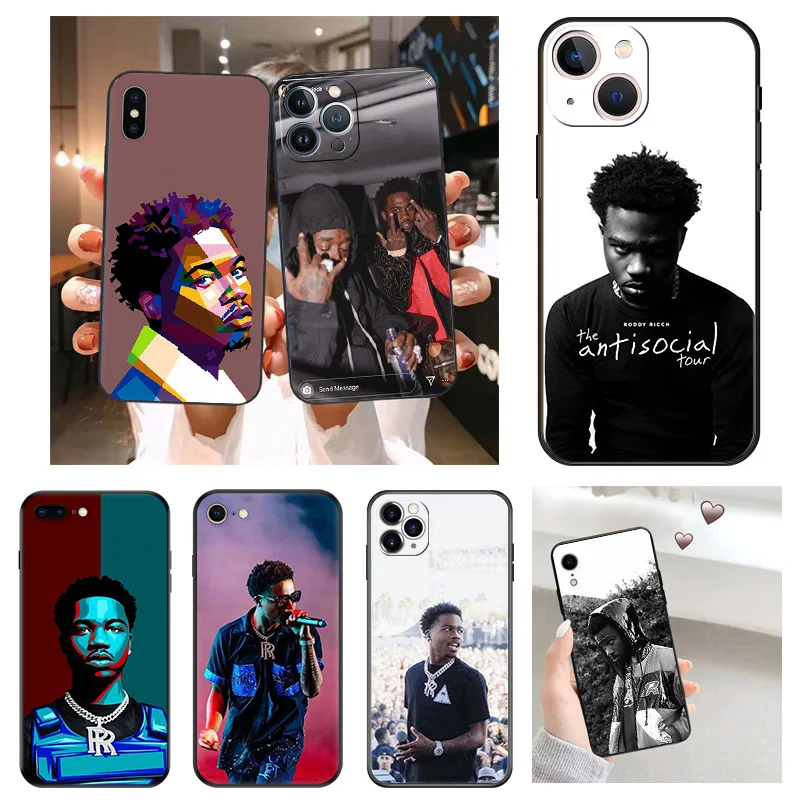 Fashion Roddy Ricch Silicone Soft Phone Cases Cover for Apple iphone 15 Pro Max SE 14 13 Plus 12 Mini 11 7 8 6s 6 X XS XR Fundas