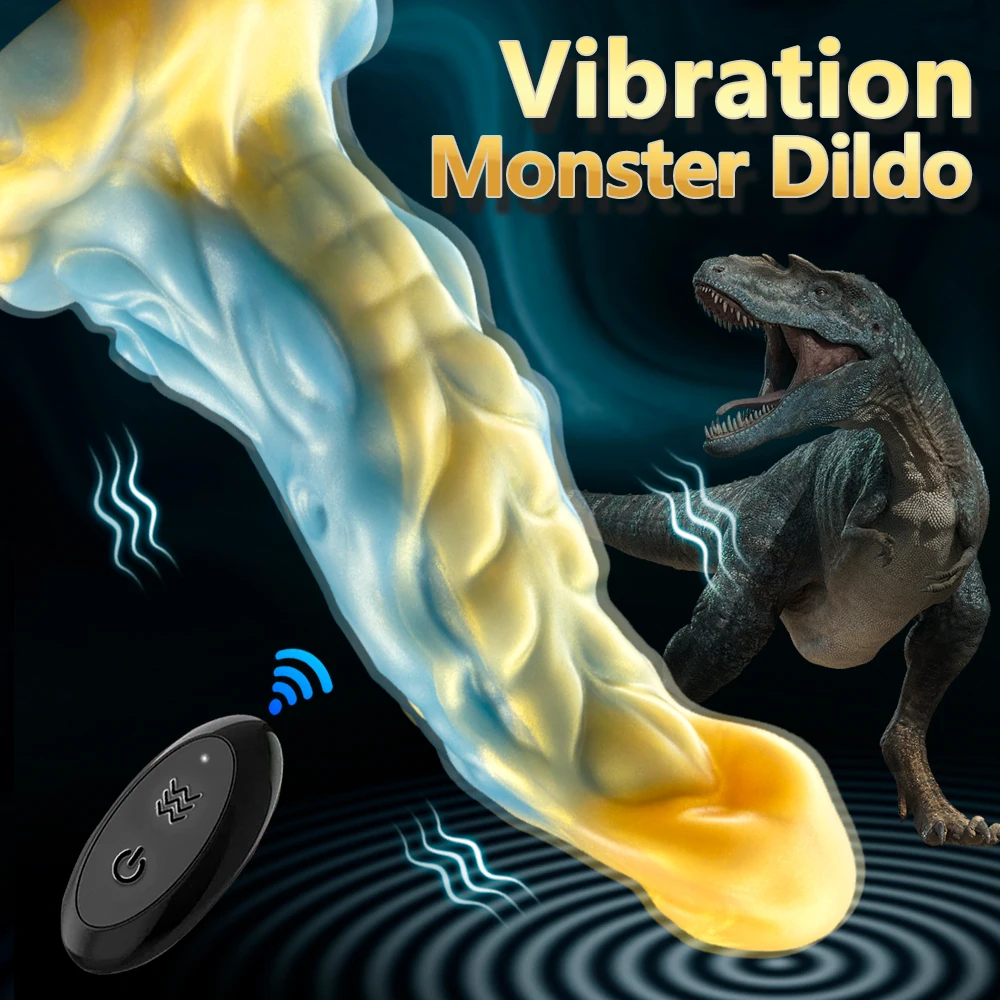 Thrusting Dildo Vibrator Sex Toys Colorful Dragon Dildo 3IN1 G-spot Stimulation Monster Dildo Fantasia Anal Plugs Adult Toys