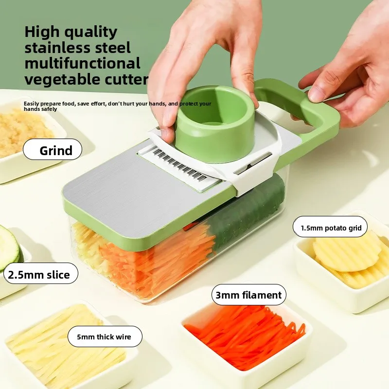 

Multifunctional vegetable cutting artifact potato shredder, kitchen cucumber, radish wiping silk