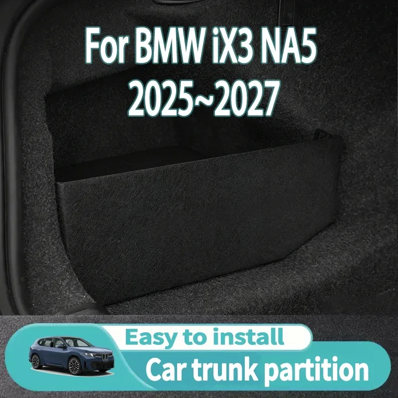 Para BMW iX3 NA5 2025~2027, Organizador de Maletero Multifuncional, Caja de Almacenamiento, Accesorios Interiores para Auto