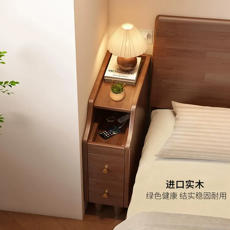 for Strictly Selected Solid Wood Bedside Table Extremely Narrow 20-30CM Bedroom Mini Side Crevice Table Ultra Narrow