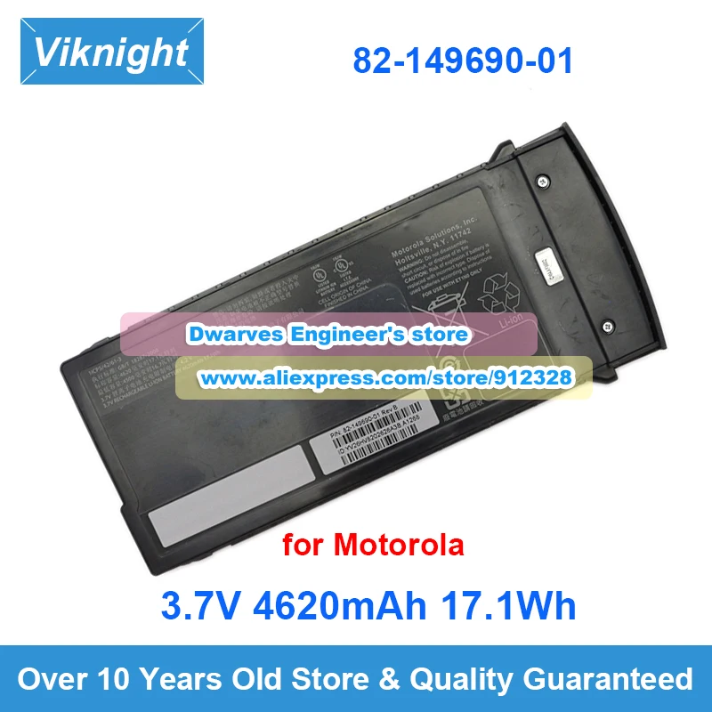 Genuine 82-149690-01 Battery 3.7V 4620mAh, 17.1Wh for Motorola BTRY-EAB0E ET1 Tablet BTRY-ET01 Laptop Battery