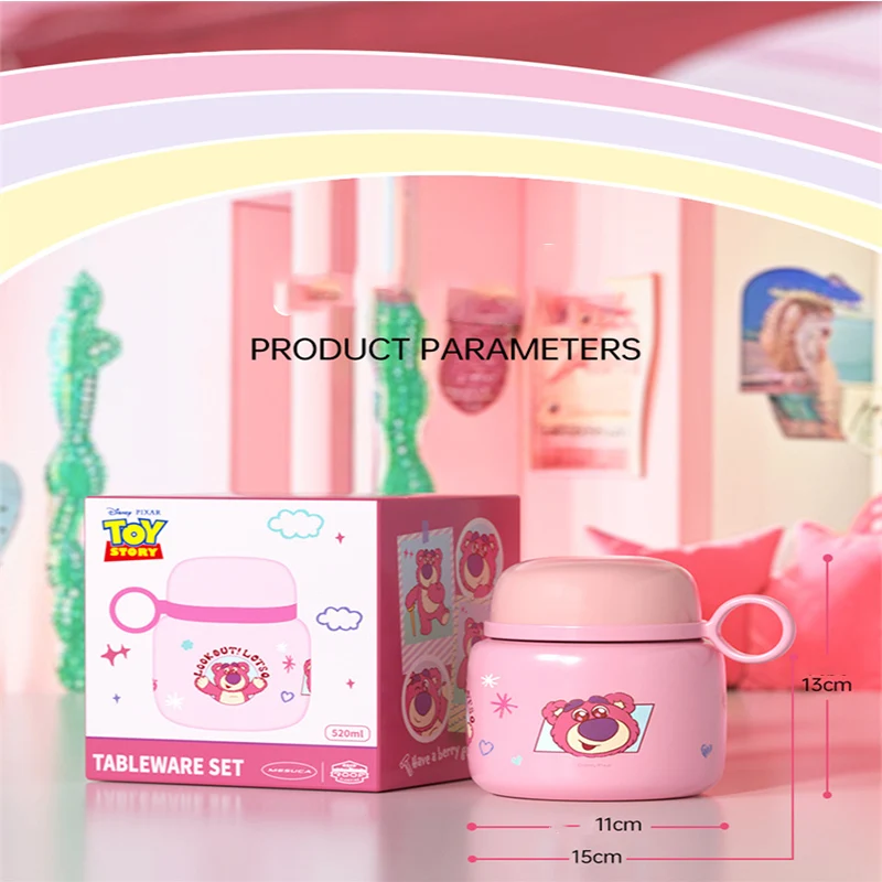 

Strawberry Bear Stewed Beaker 316520ML Stainless Steel Insulation Smolder Pot Braised Porridge Portable Small Capacity