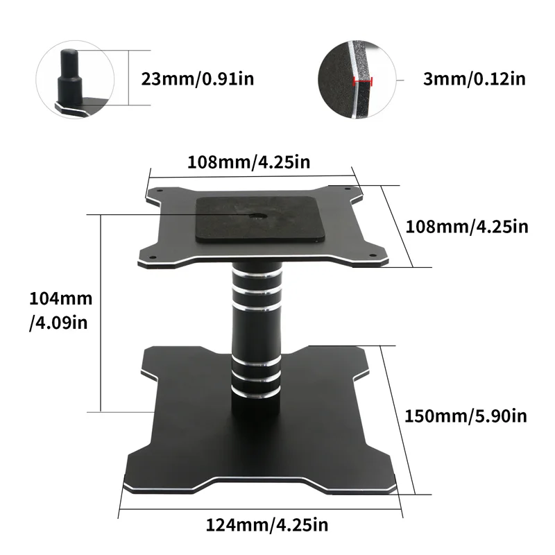 CNC Display Work Stand Repair Station 360 Degree Rotate 150*124*104mm for 1/10 1/8 1/12 RC Car Tools Truck Buggy Crawler