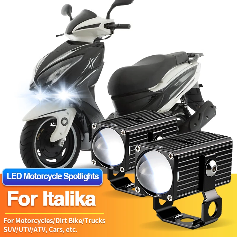 1/2PCS LED Motorcycles Headlight White Spotlight Truck ATV for Italika FT150G/FT180 TS/RC125/RC150/RC200/RT200/ST90/TC250/X125