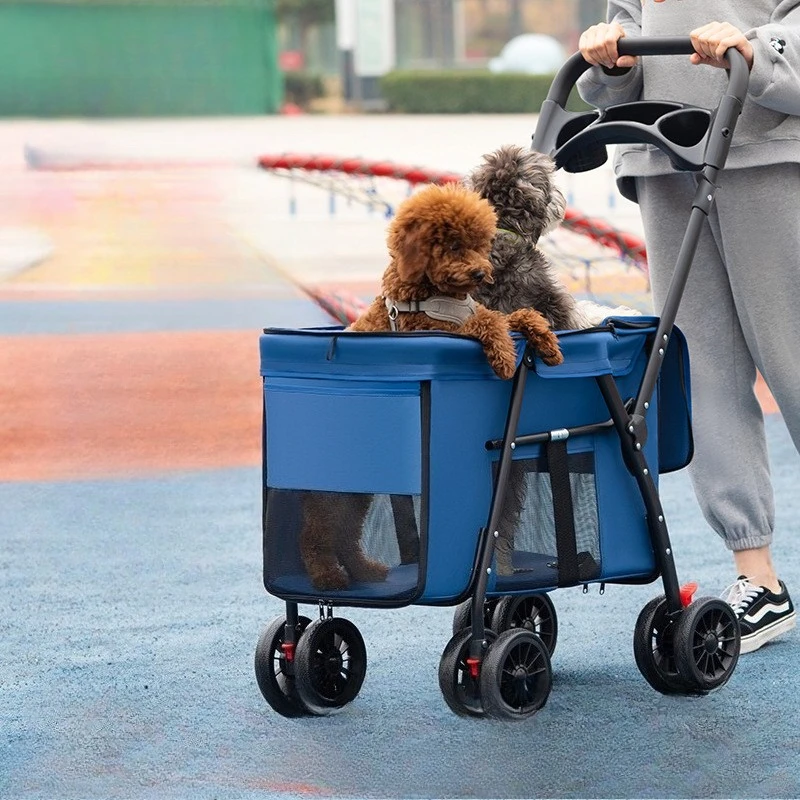

XL Dog Stroller for Large Breeds, Heavy Duty Foldable Pushchair with All-Terrain Wheels, Outdoor Cart for Senior Dogs