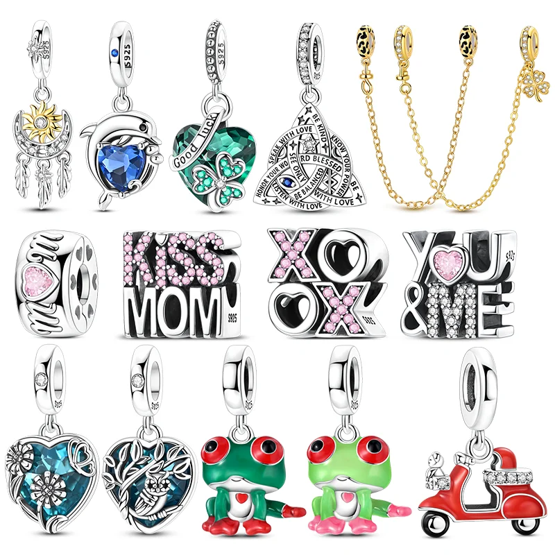 

New In 925 Sterling Silver Charms Beads Badminton Electric Vehicle Pendent Fit Original Bracelet For Women DIY Party Gifts
