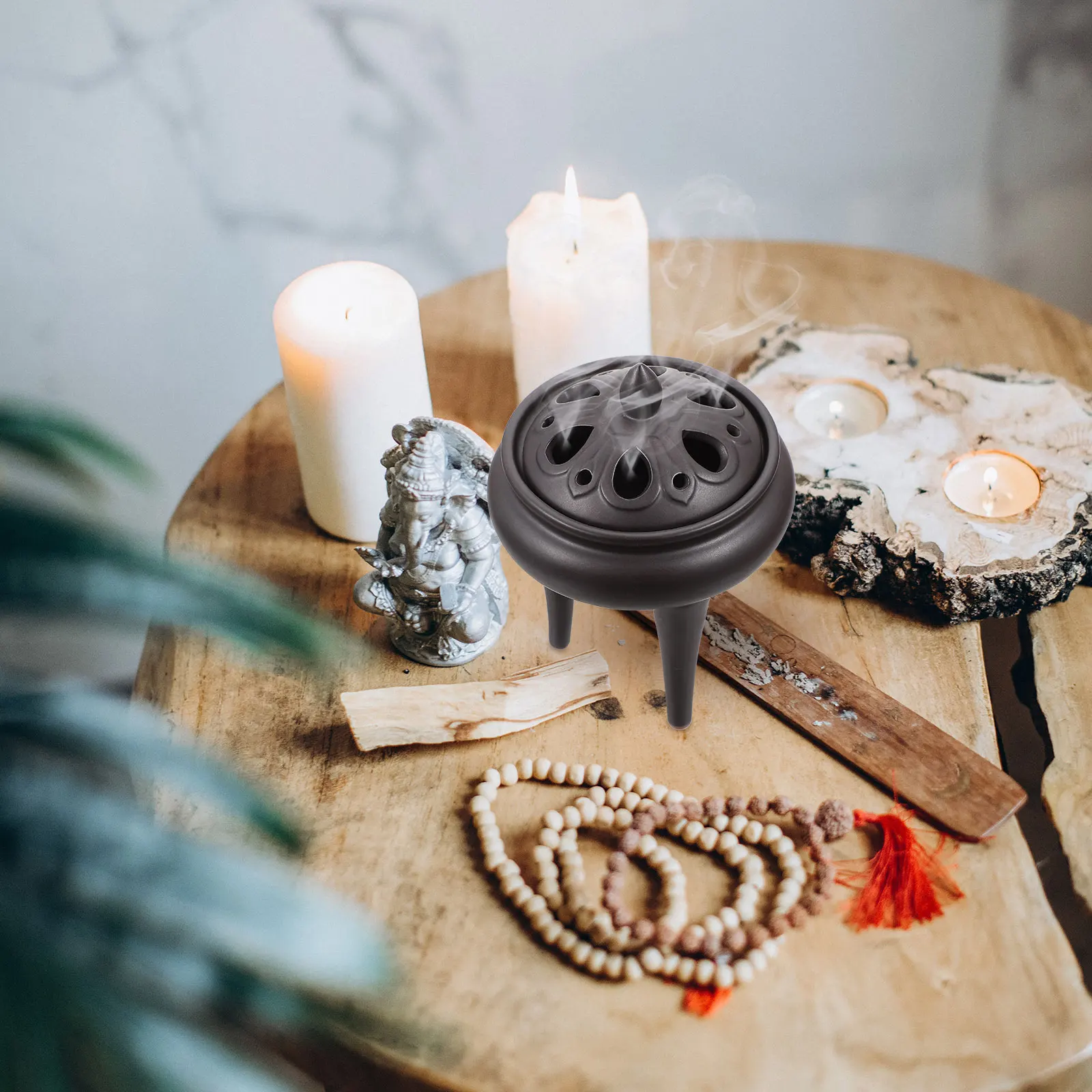 

1Pcs Ceramic Incense Burner Perfect for Bedroom Study Office Black Incense Burner Tea Ceremony Decor Home Adornment